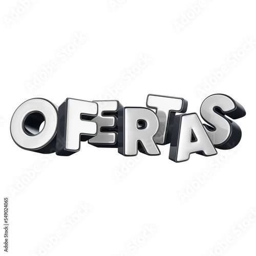 Selo ofertas 3d, selo ofertas em branco e preto