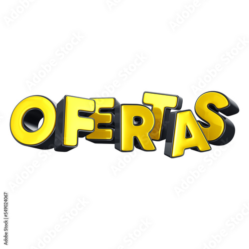 Selo ofertas 3d, selo ofertas em amarelo e preto