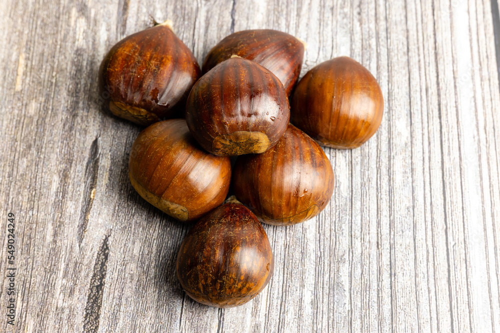 Chestnut thorns shell, in natural autumn environment. Chestnut thorns shell, in natural autumn environment.