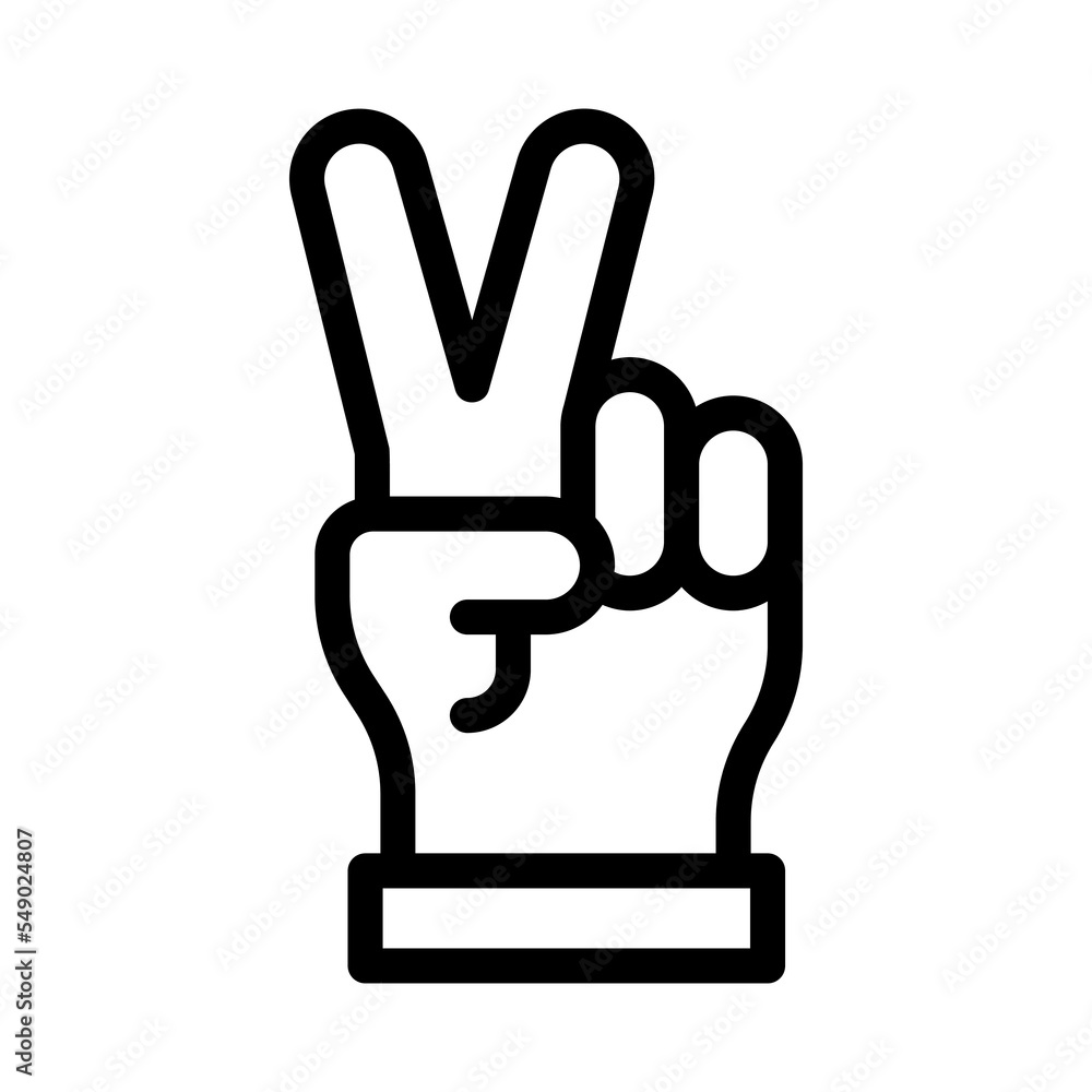 peace line icon illustration vector graphic