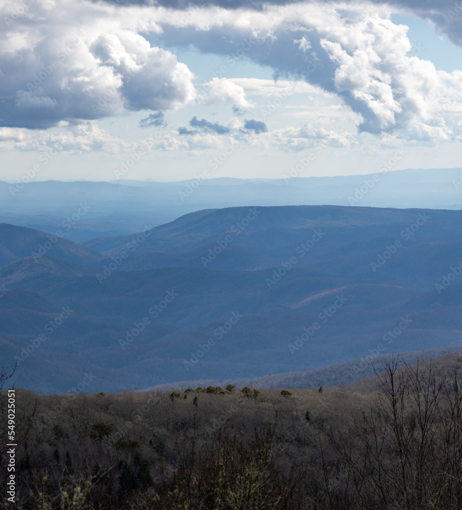 A panoramic view at the top of Grandfather Mountain in Pisgah National Forest, North Carolina