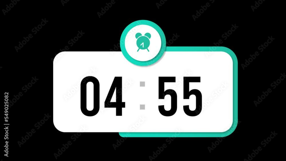 Special Clock 5 Minute countdown animation Timer Countdown. Countdown 5
