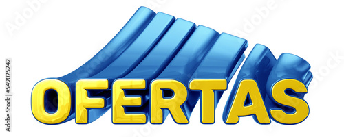 Selo ofertas 3d, selo ofertas em amarelo e azul