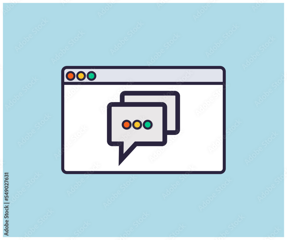 Web browser window. Computer or internet web chat, online live chat chatting logo design. Realistic blank browser window with shadow. Browser windows on your PC vector design and illustration.
Web browser window. Computer or internet web chat, online live chat chatting logo design. Realistic blank browser window with shadow. Browser windows on your PC vector design and illustration.