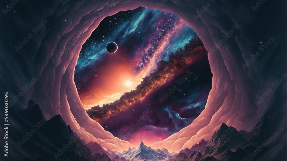 6K Desktop Wallpaper of Space, Galaxy, Planets and Stars ilustración de  Stock | Adobe Stock