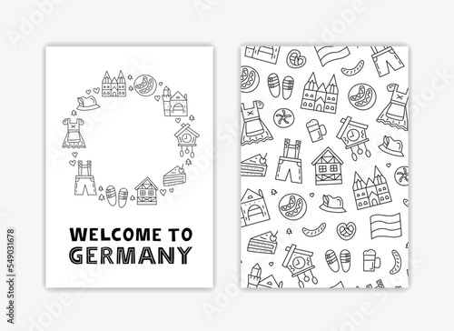 Cards with German landmarks and attractions.