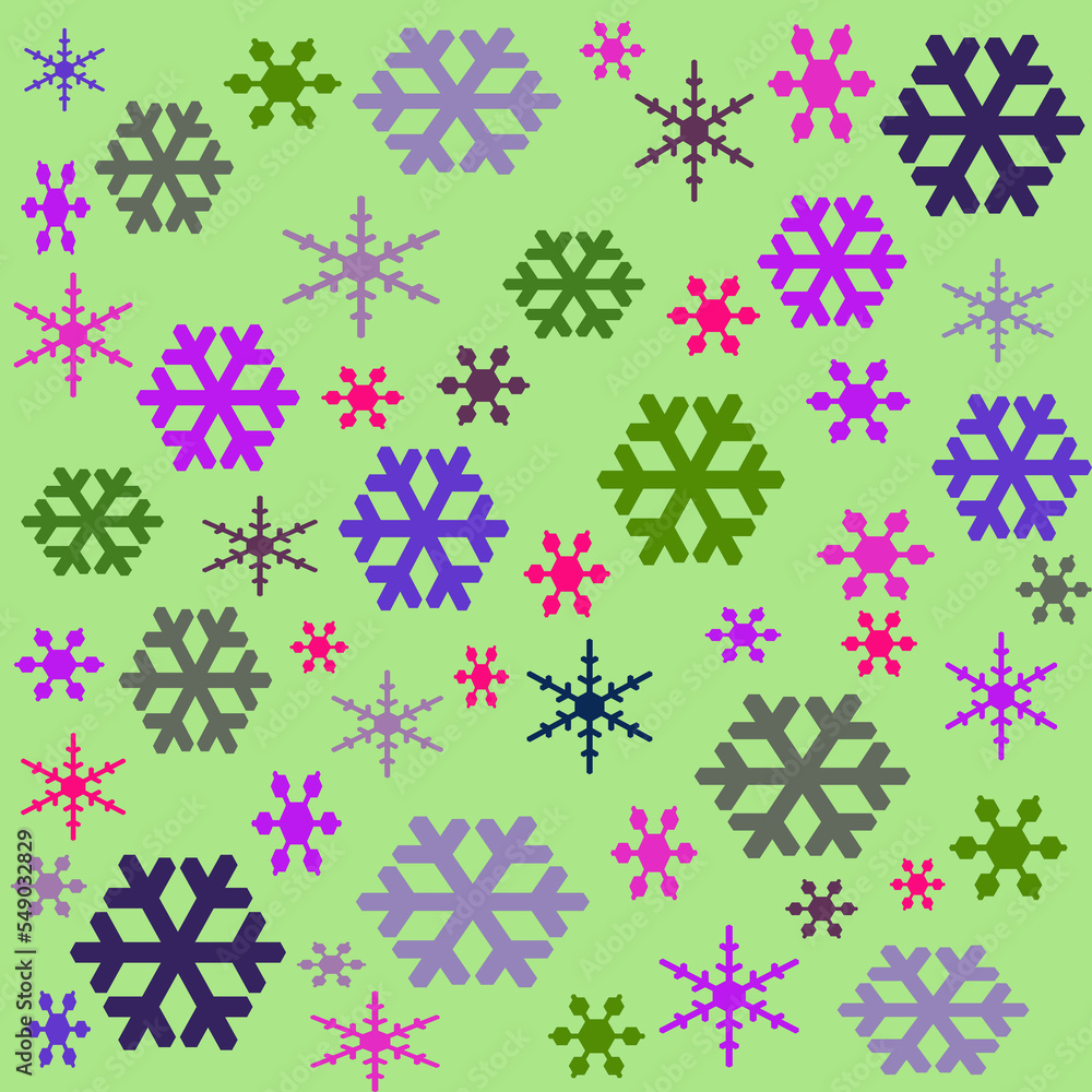 seamless pattern with snow flakes