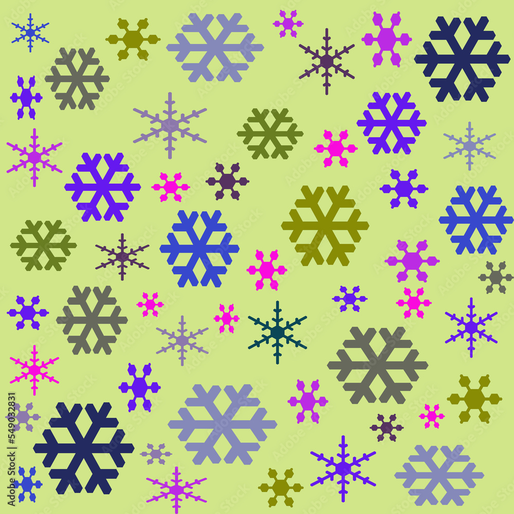 seamless background with snow flakes