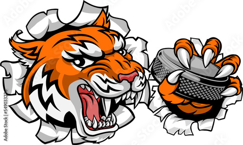 Photography Tiger Ice Hockey Player Animal Sports Mascot