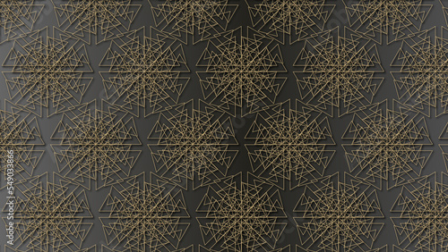 Dark tone Geometric pattern background with decorative ornamental illustrations  Seamless textured style