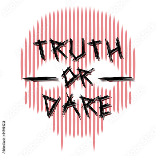 Truth Or Dare Logo With Skull Background Vector Design