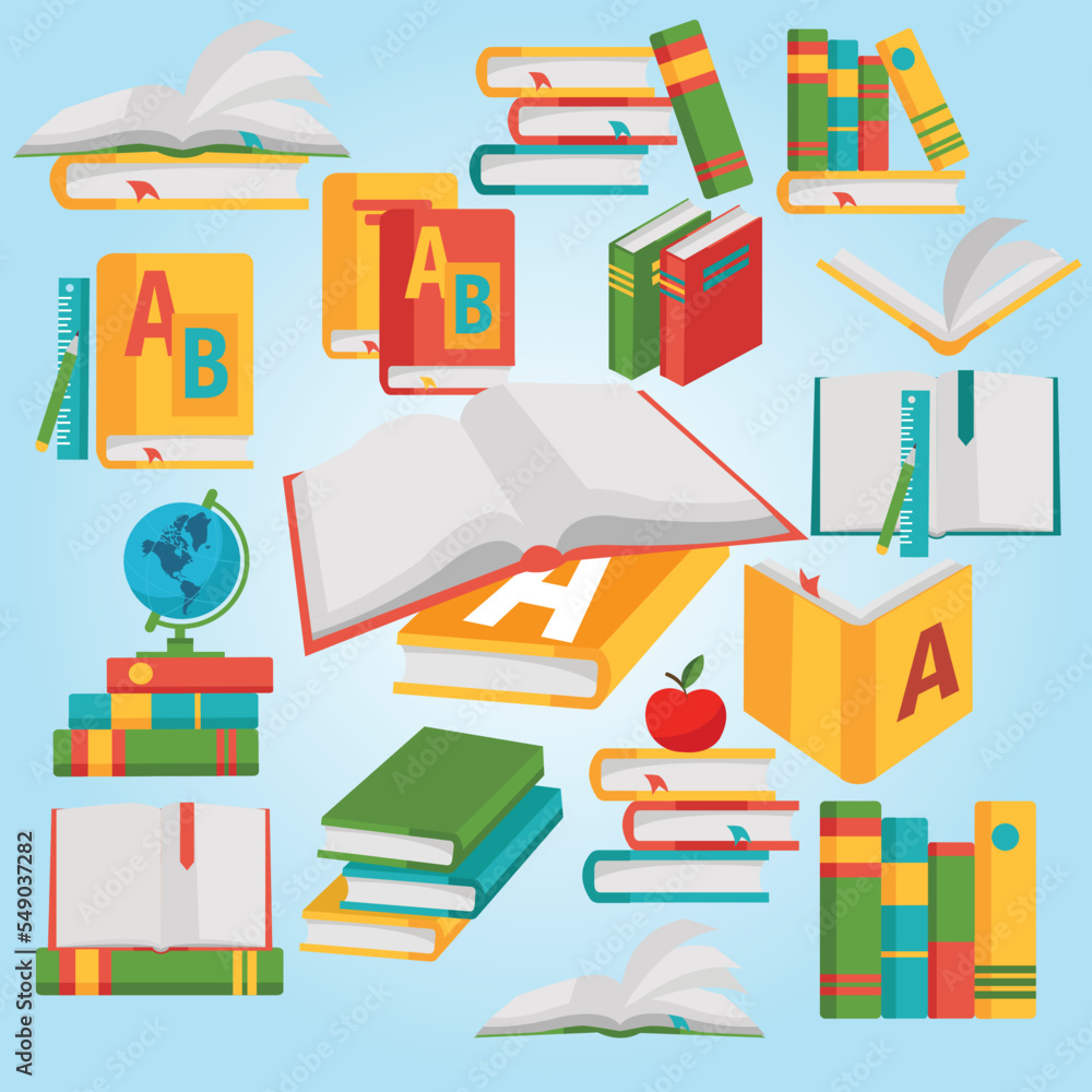 illustration of a pile of books