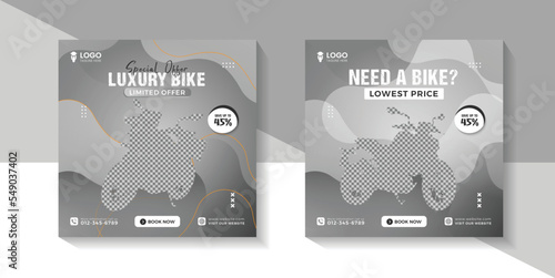 Bike riding Banner New Motorcycle/Bike sale Social media and Bike riding social media post and bike service template design
