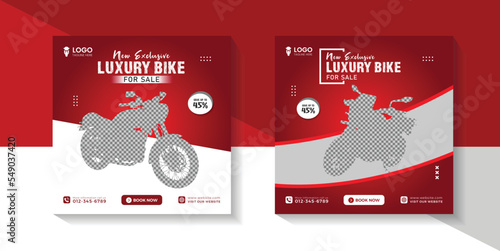 Bike riding Banner New Motorcycle/Bike sale Social media and Bike riding social media post and bike service template design