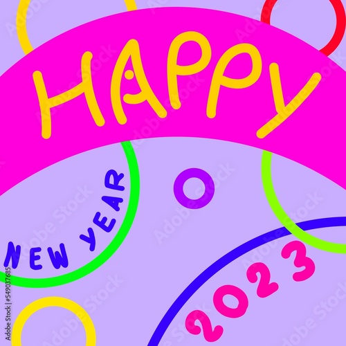 happy new year 2023 poster card design