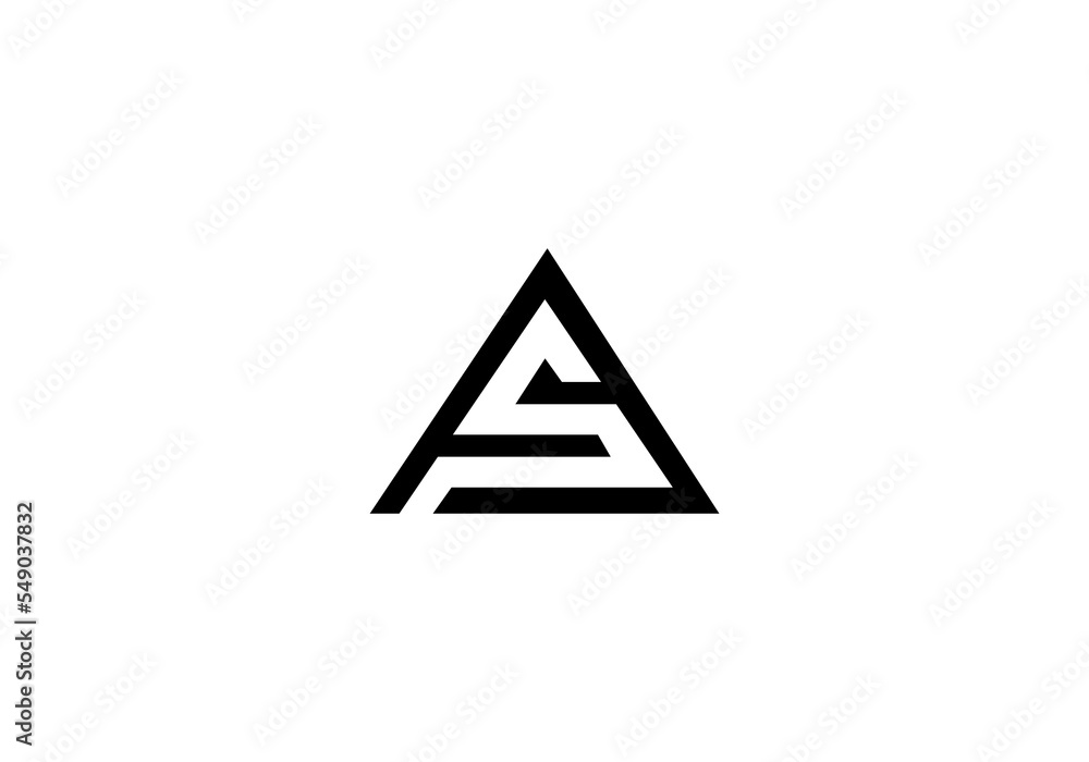 initial letter logo SA initial company icon business logo background illustration initial letter logo SA initial company icon business logo background illustration