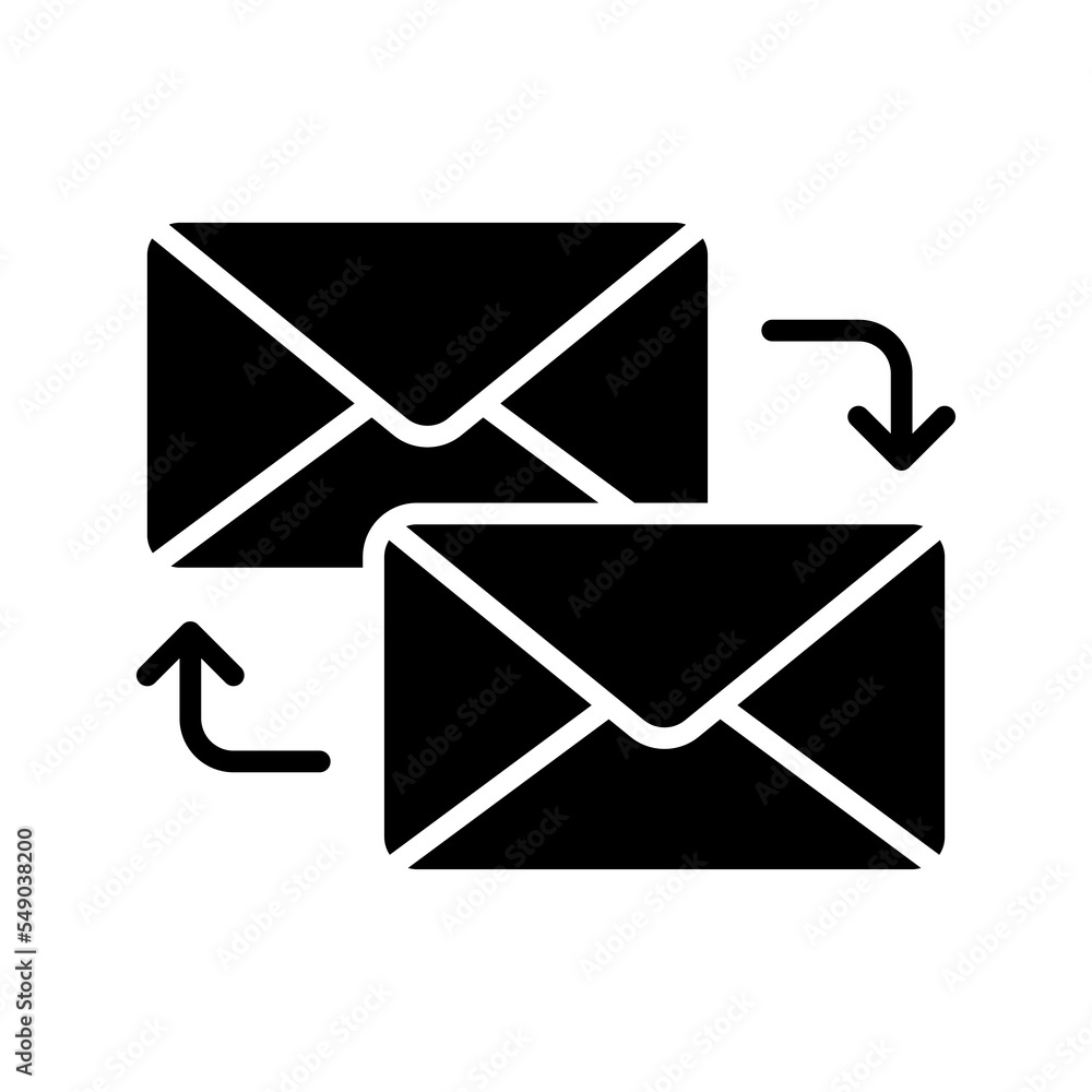 Exchange mail icon. sign for mobile concept and web design. vector illustration Exchange mail icon. sign for mobile concept and web design. vector illustration