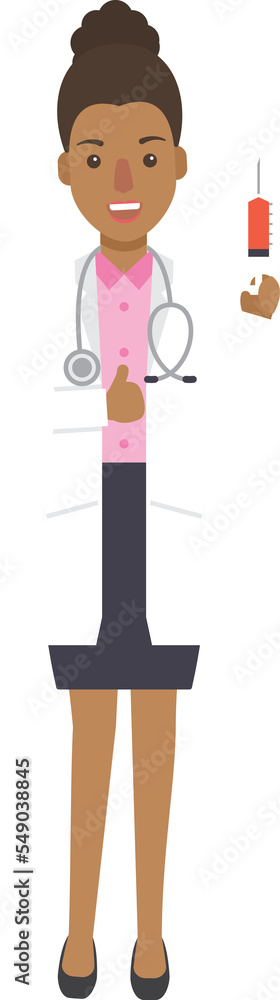 Black female doctor working, medical staff. Black female doctor working, medical staff.