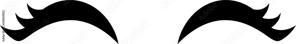 ฺBlack eyelashes isolated illustration ฺBlack eyelashes isolated illustration