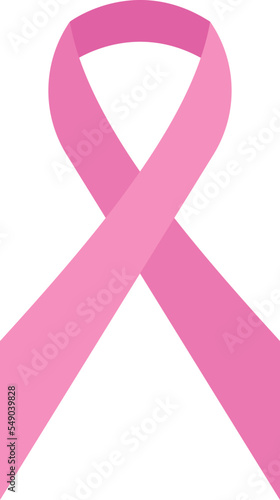 breast cancer awareness pink ribbon flat icon
