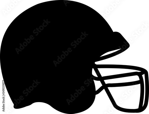 Football helmet flat icon isolated illustration