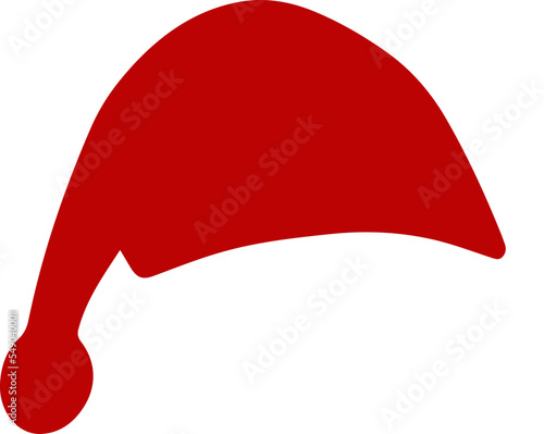 Red santa hat isolated illustration