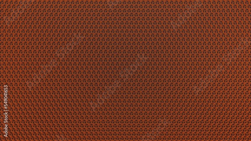 Seamless chocolate brown hexagons with stripes pattern on wallpaper Background,3d rendering 01 