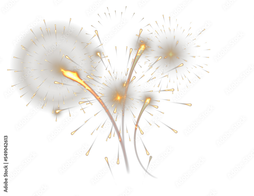 Fireworks template. PNG - obrazy, fototapety, plakaty 