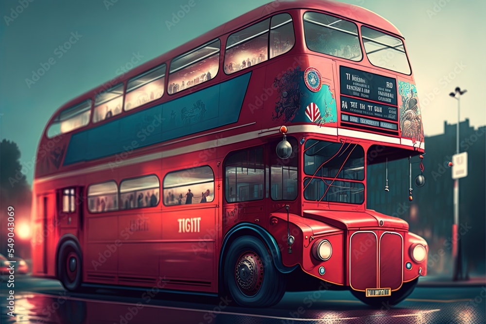 Double Decker Bus Concept Illustration