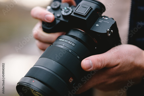 Lifestyle shot of a Person Holding a Camera