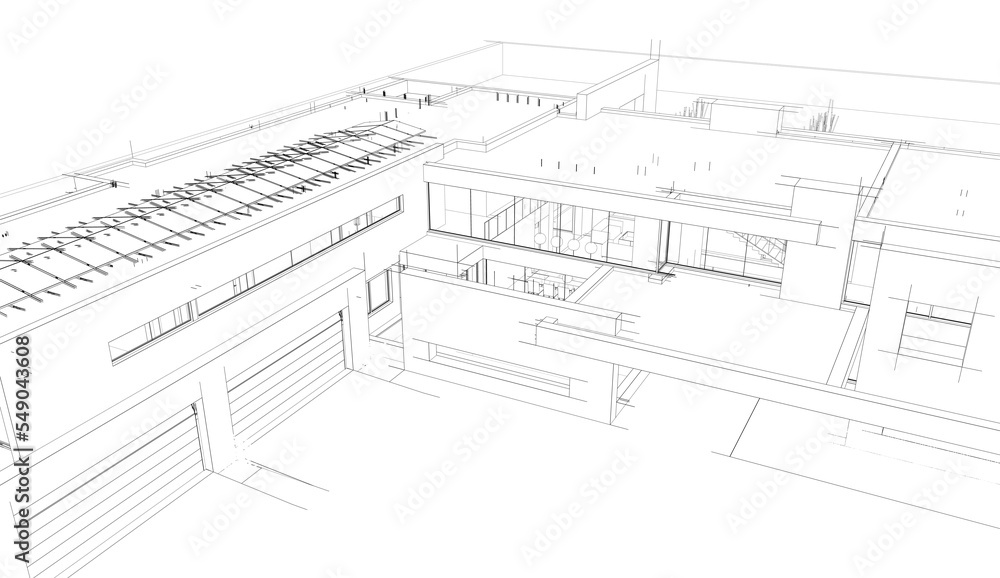 architectural sketch of a house architectural sketch of a house