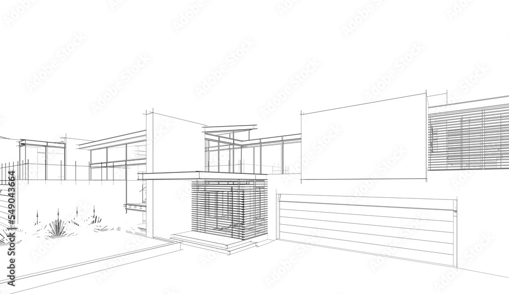 architectural sketch of a house architectural sketch of a house