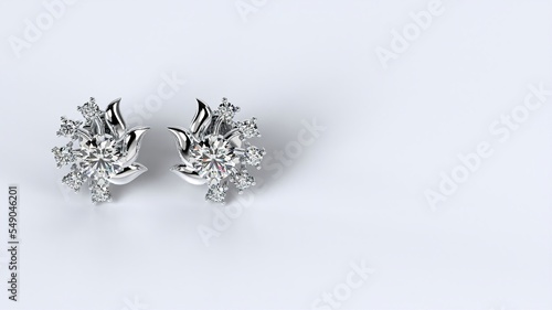 earring, ear ring, diamond, jewelley, fashion, accessory, silver