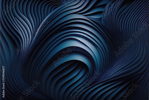 Abstract Dark Blue With Curve Lines Background 2D Illustrated Illustration