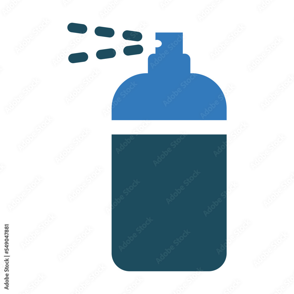 Fototapeta premium Bathroom amenity, hair conditioner, hair spray icon