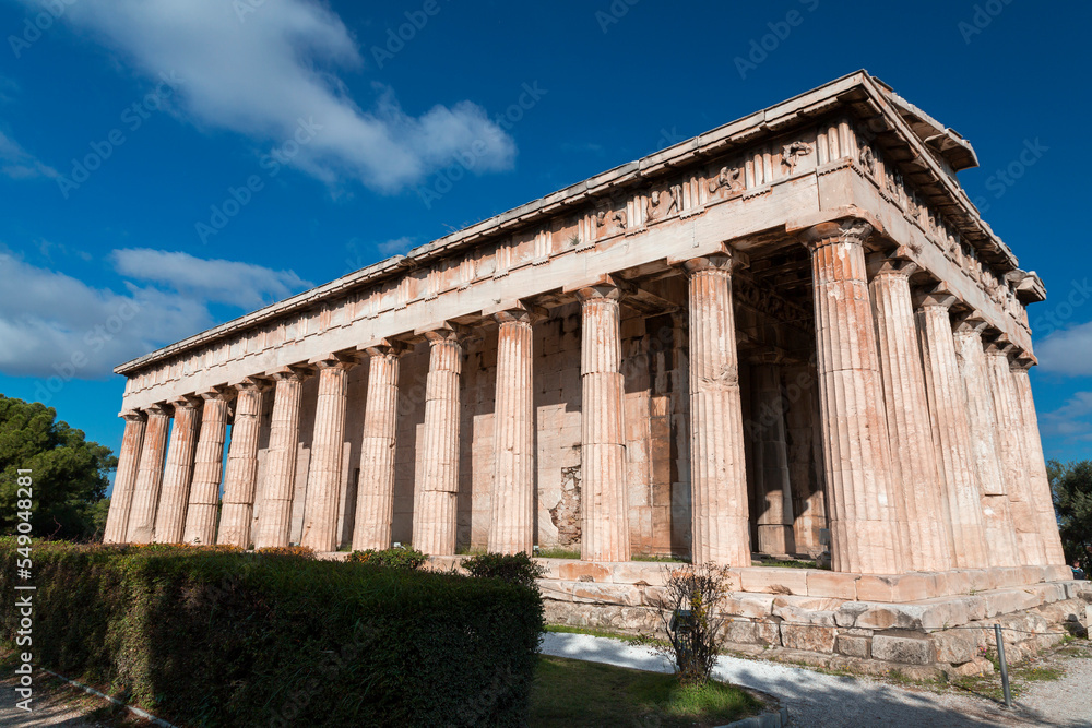 The Temple of Hephaestus or Hephaisteion is a well-preserved Greek temple in Athens, Greece The Temple of Hephaestus or Hephaisteion is a well-preserved Greek temple in Athens, Greece