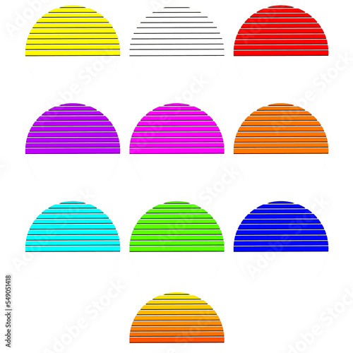 Assorted Colored Retro Sliced Sunsets 10 Pack © Pure Randomosity