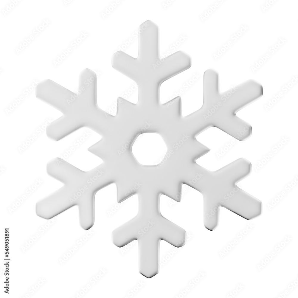 Premium Christmas snowflake icon 3d rendering on isolated background PNG Premium Christmas snowflake icon 3d rendering on isolated background PNG