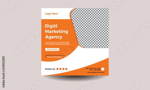 Digital Marketing Social Media Post banner Template, social media post banner design template.