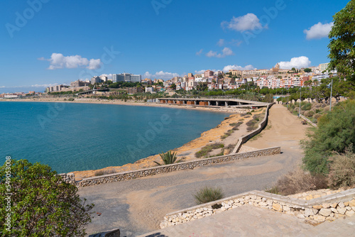 Tarragona spanish city by blue Mediterranean sea photo