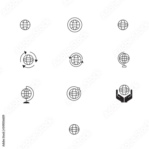 simple set of globe icon and logo set.