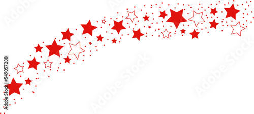 red stars background cells flowing through the screen