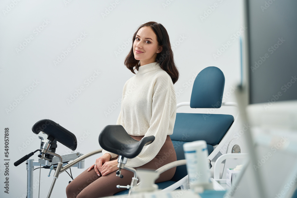 Φωτογραφία Woman is waiting for a medical examination in gynecological cabinet