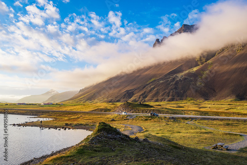 Landscape of the East Fjords  Iceland 