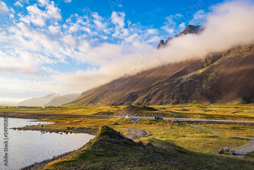 Landscape of the East Fjords (Iceland)