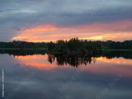 island on the forest lake