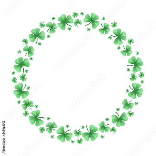 Round frame with clover leaves