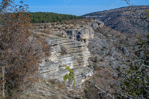 Stone terrace in Karabuk, Turkey.Canyon formed by naturally formed stones and trees,beautiful landscape photo