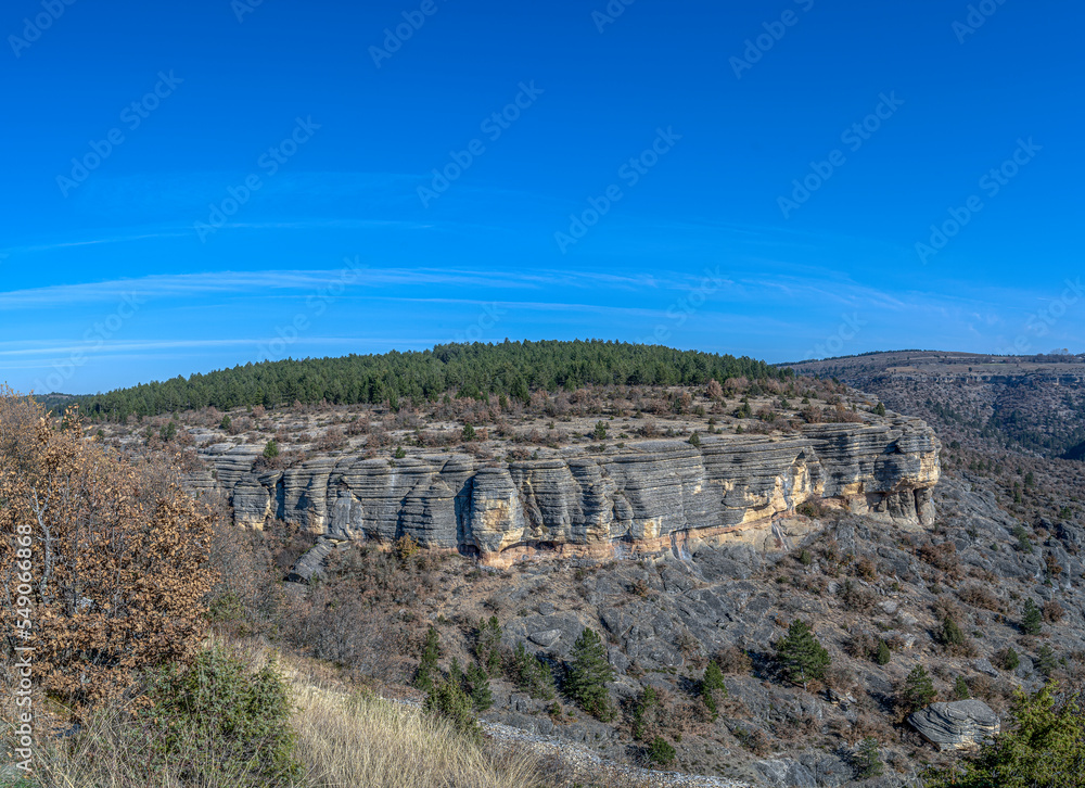 Stone terrace in Karabuk, Turkey.Canyon formed by naturally formed stones and trees,beautiful landscape
