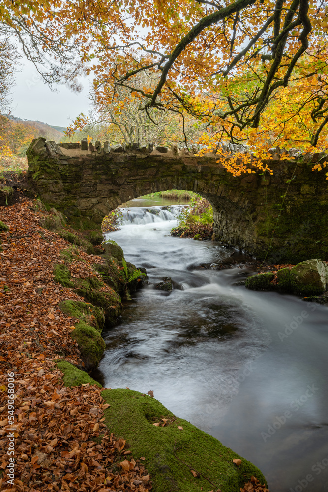Robbers Bridge in Exmoor National Park in autumn Robbers Bridge in Exmoor National Park in autumn